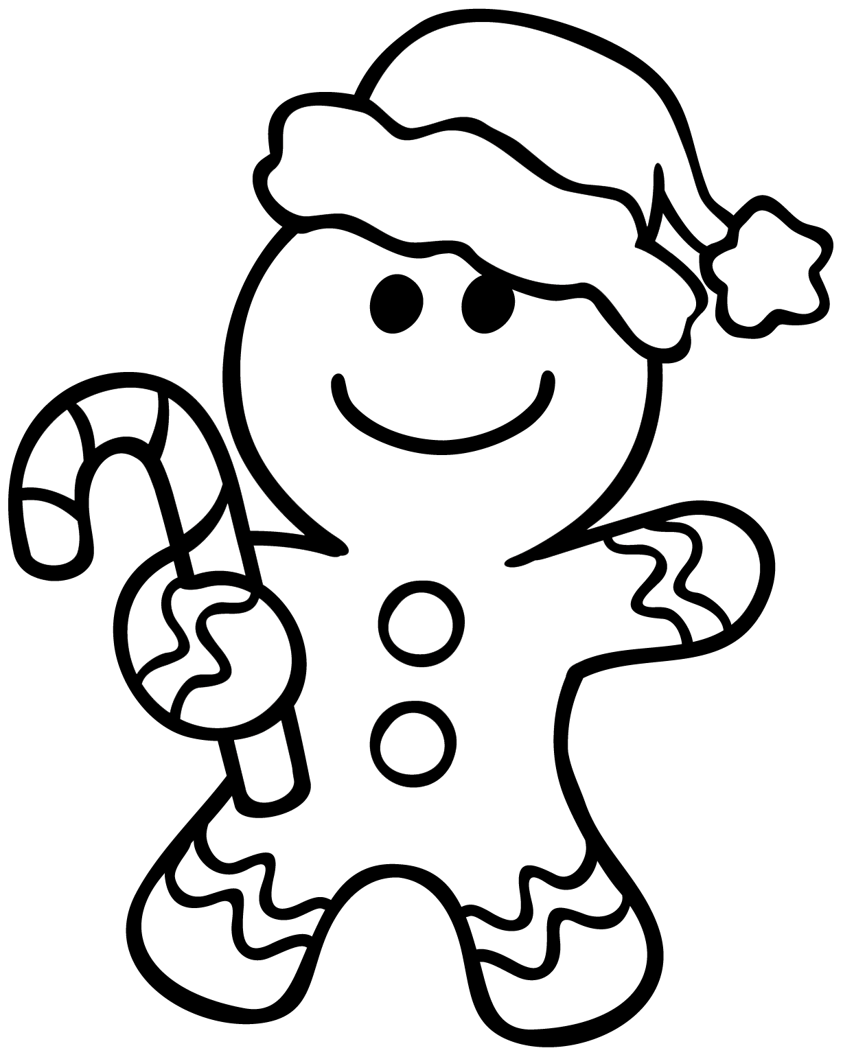 christmas gingerbread coloring pages