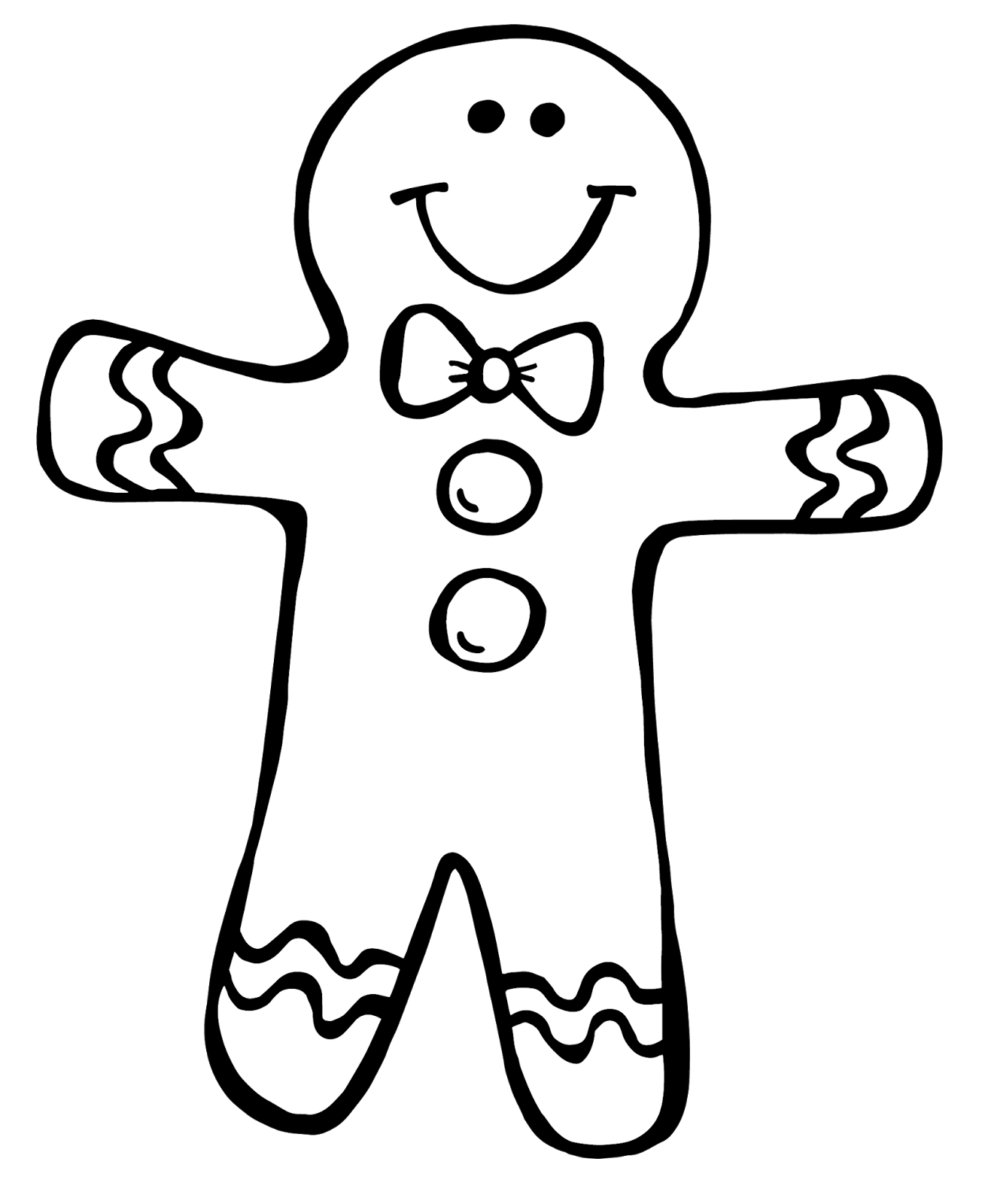 gingerbread man coloring pages