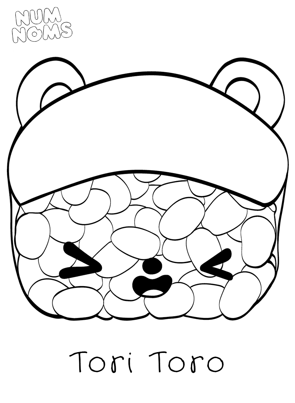 num nom coloring pages tori toro