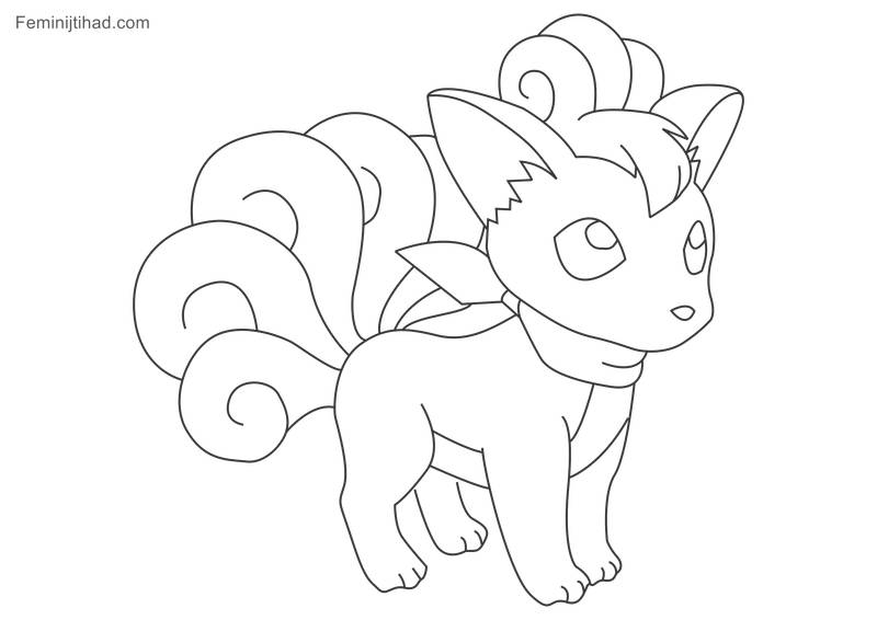 cute pokemon vulpix coloring pages