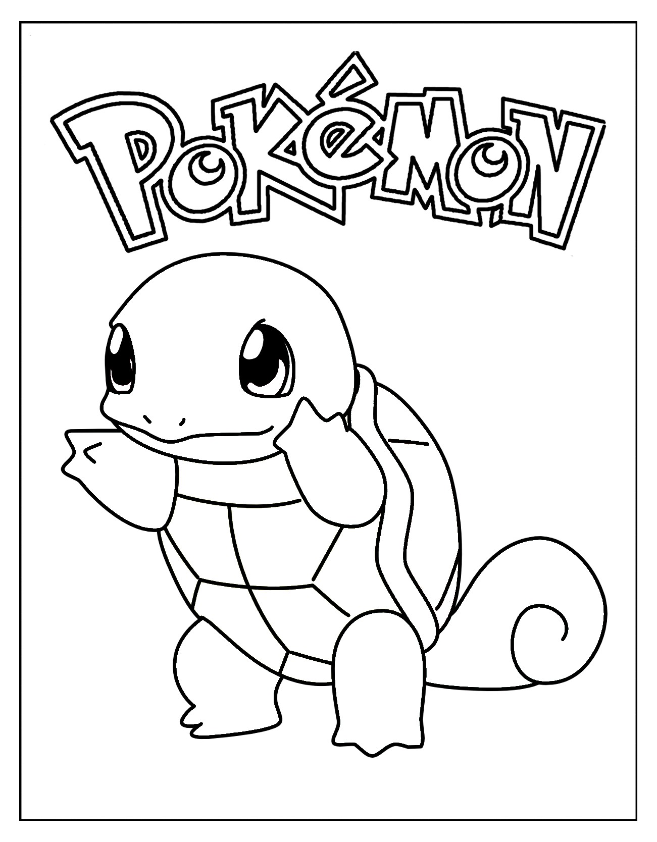 pokemon squirtle coloring pages