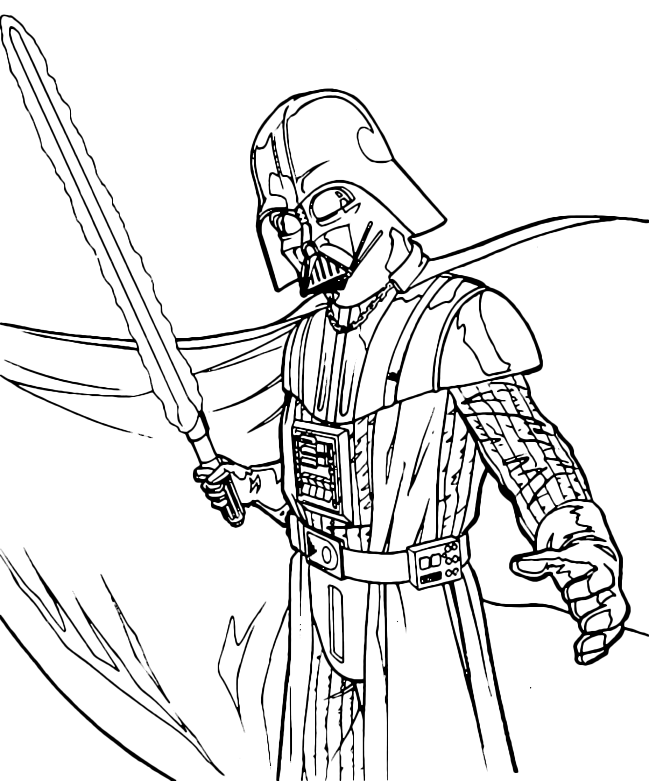 coloring pages darth vader