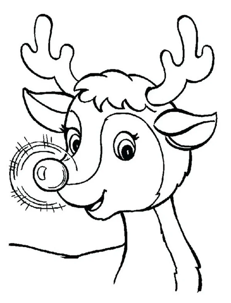 deer head coloring pages