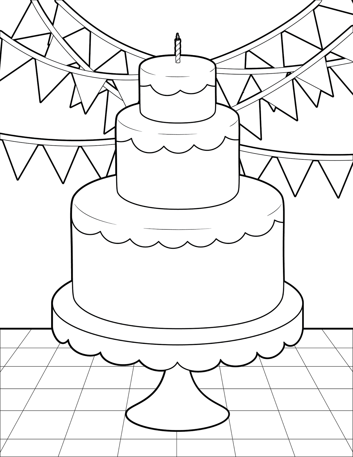 cake printable coloring pages