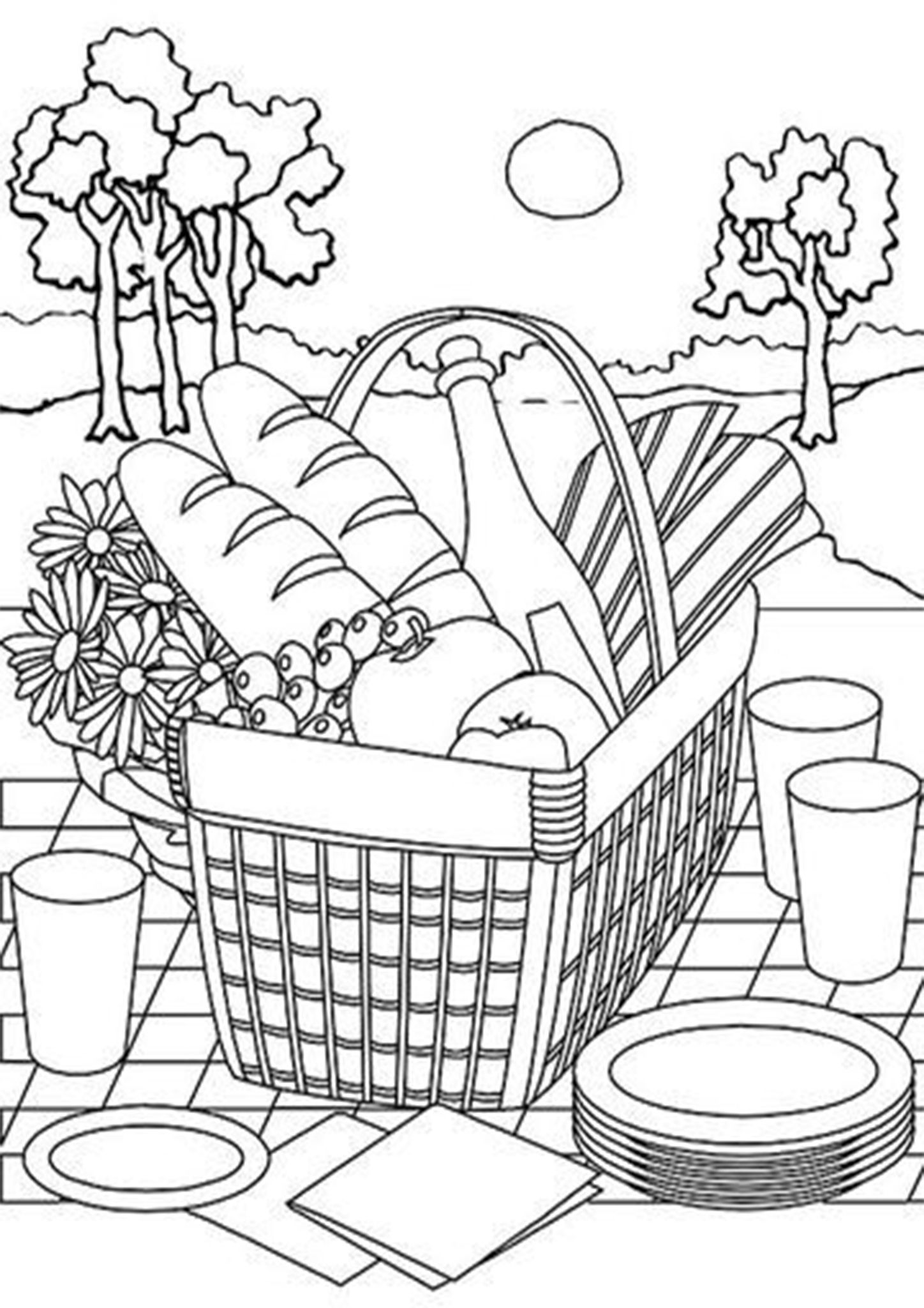 coloring pages of food