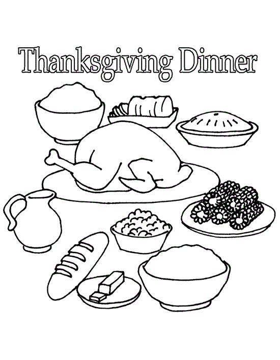 thanksgiving food coloring pages