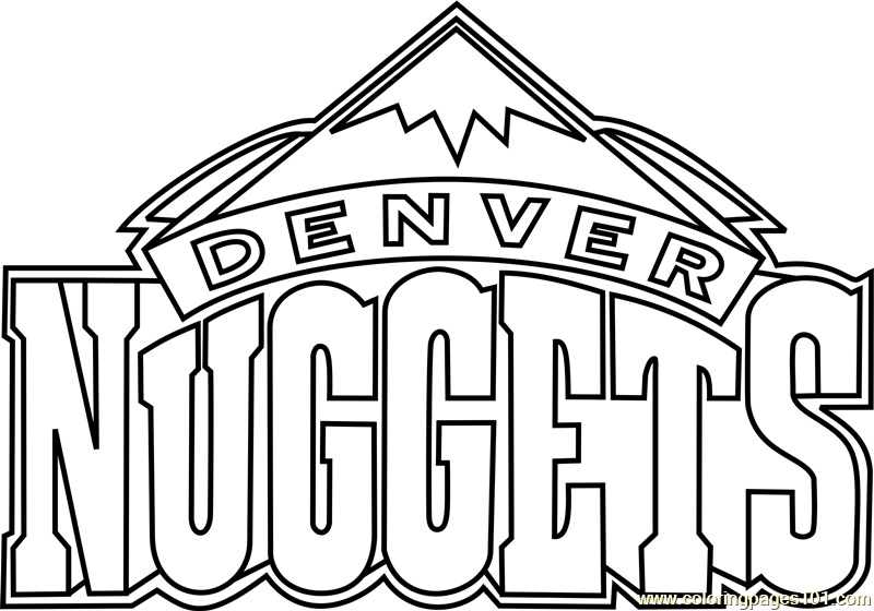 denver nuggets logo coloring pages