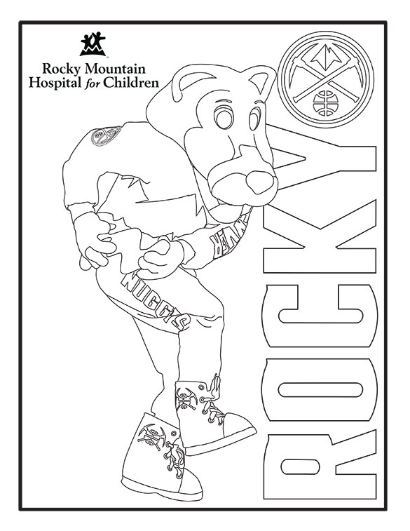 denver nuggets mascot coloring pages