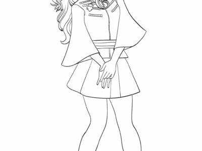 descendants 2 coloring pages evie