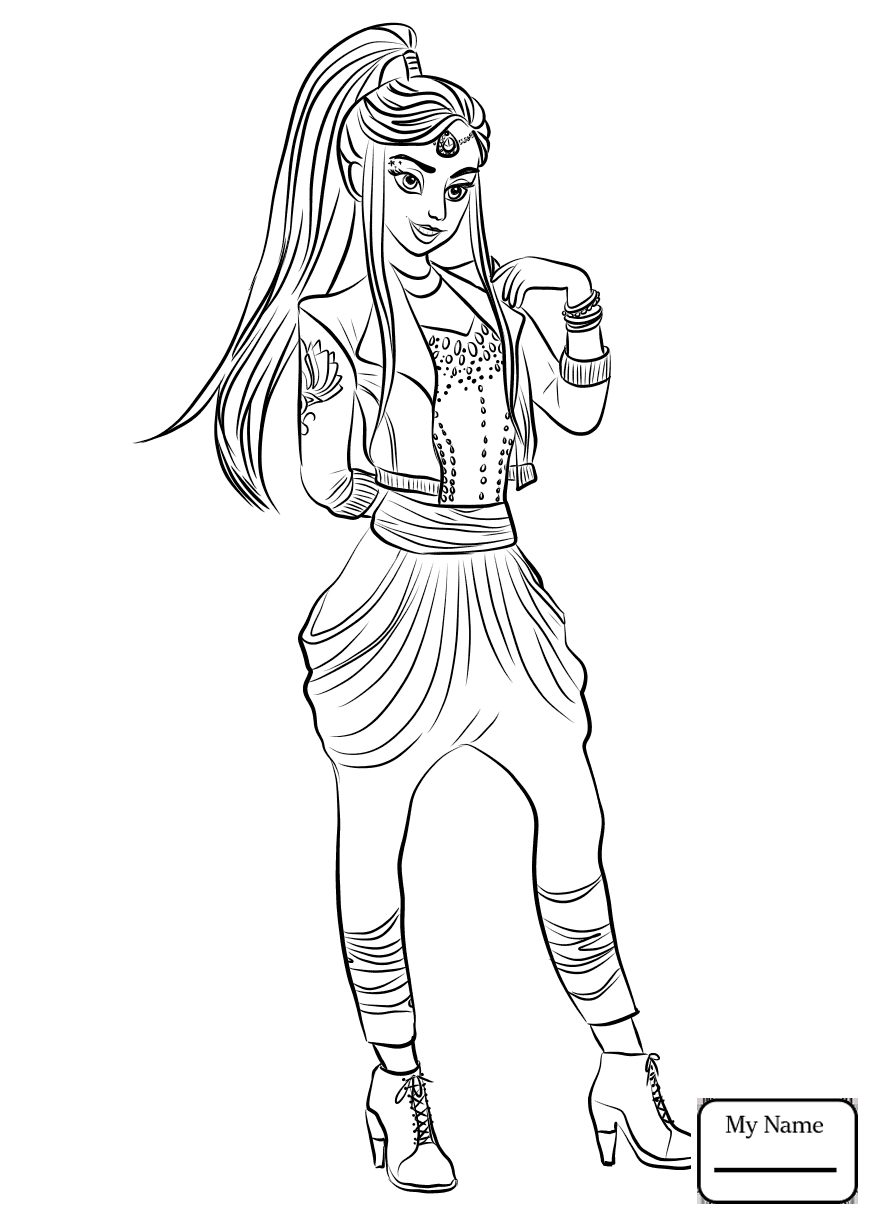 descendants 2 uma coloring pages