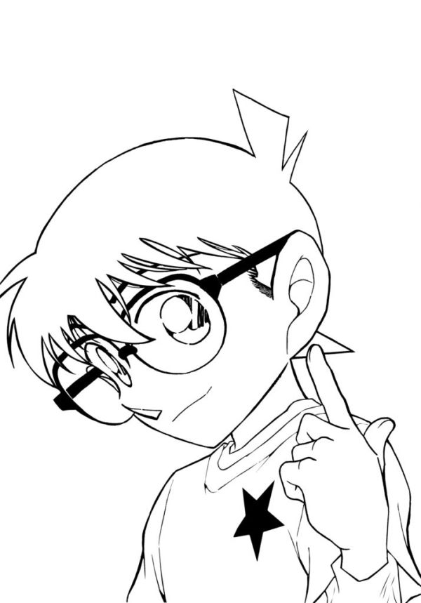 detective conan coloring picture