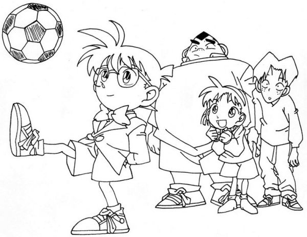 detective conan coloring printable