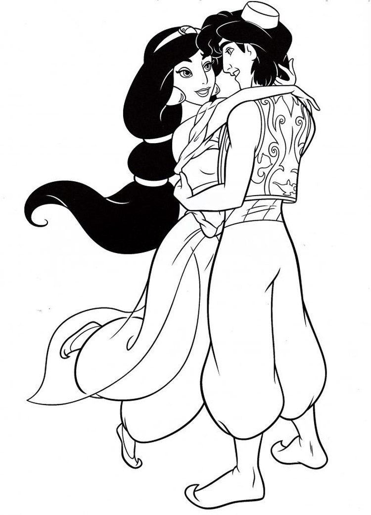 disney aladdin coloring pages for kids