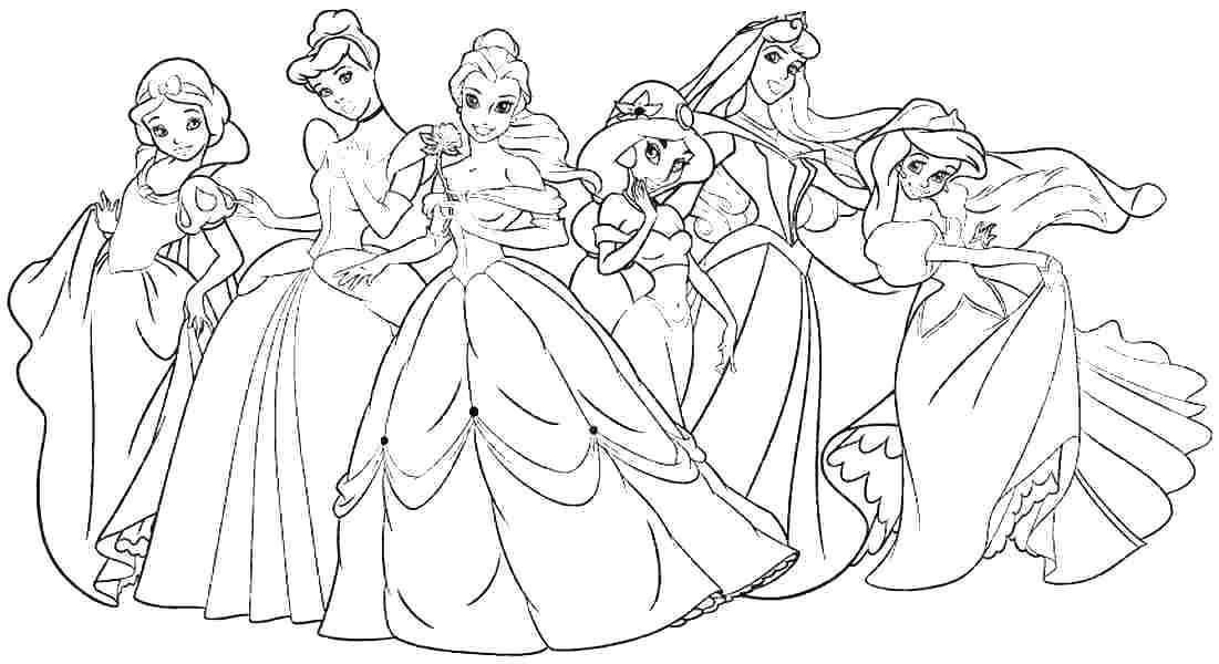 disney princess coloring book pages