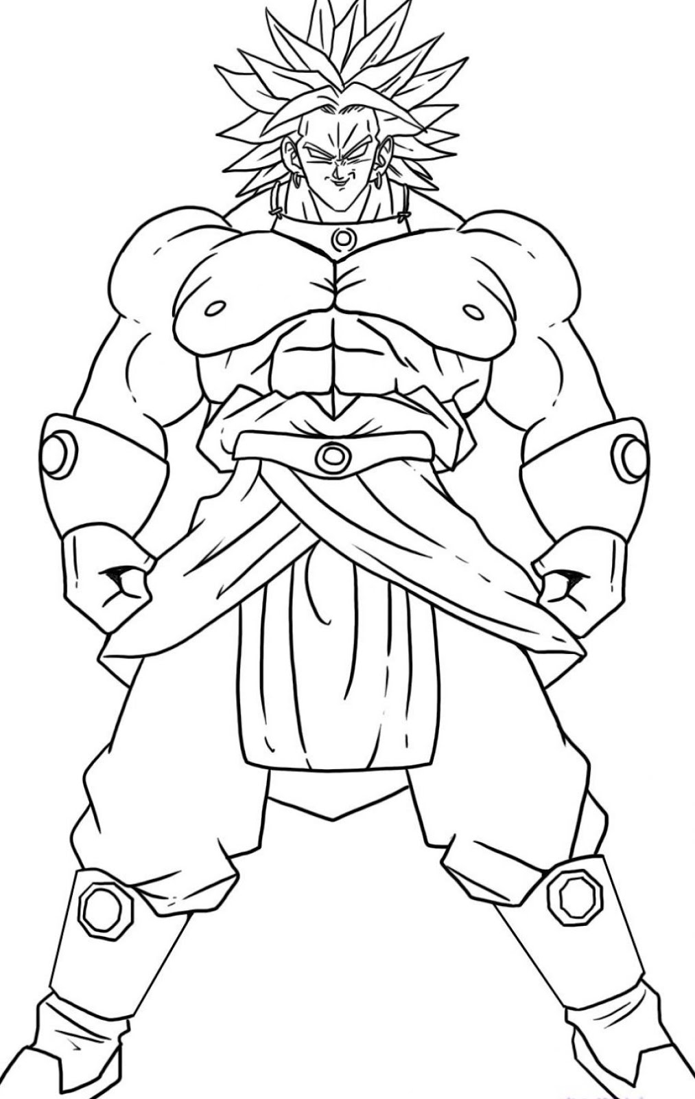 dragon ball z coloring pages broly