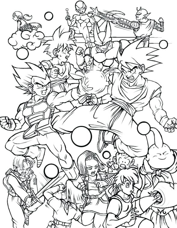 dragon ball z coloring pages printable