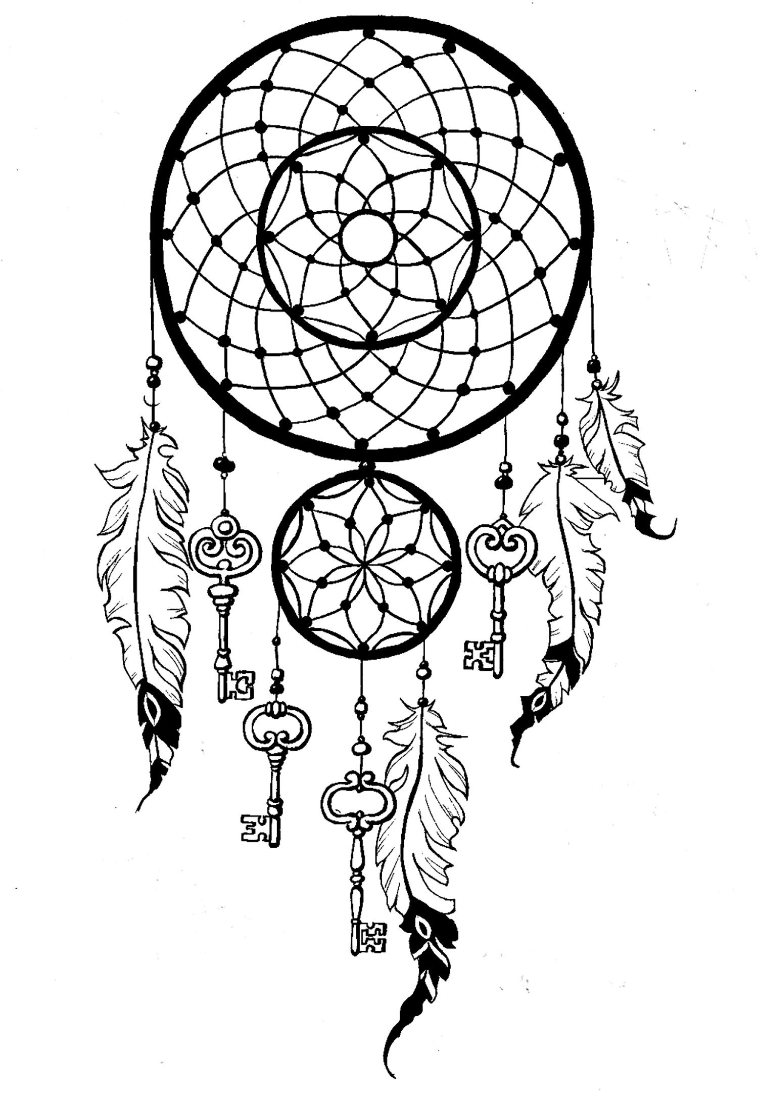 dream catcher coloring pages