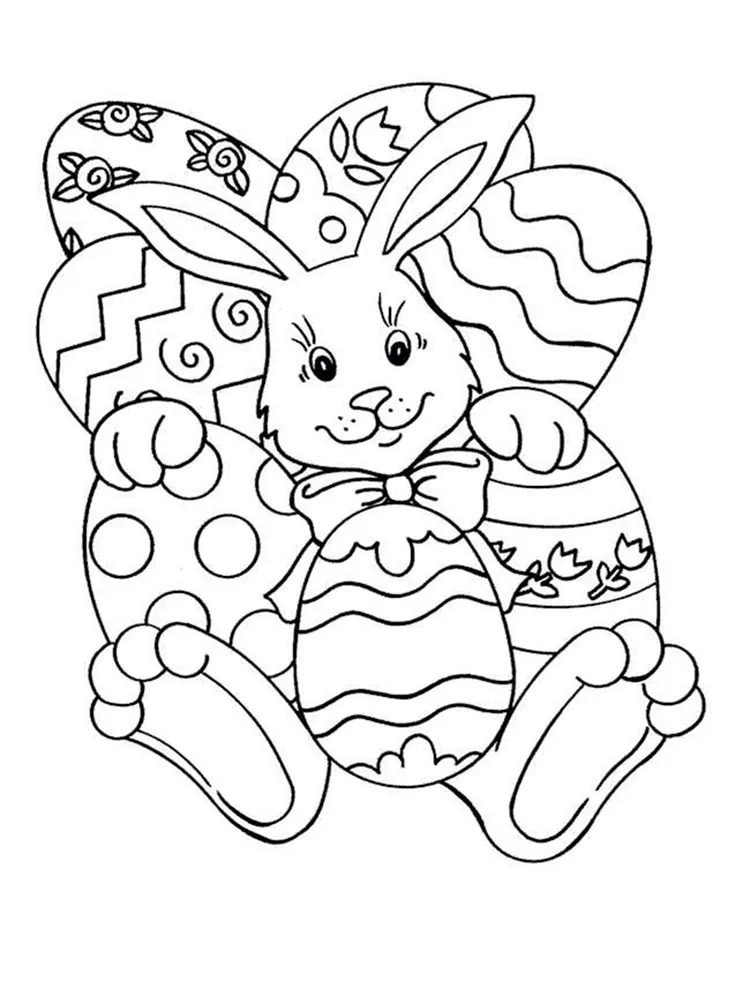 easter bunny coloring pages for adults