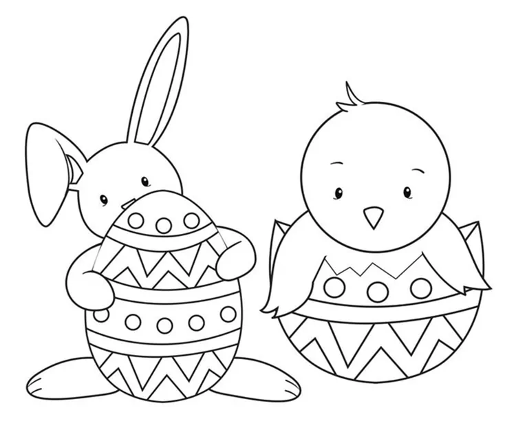 preschool easter bunny coloring pages