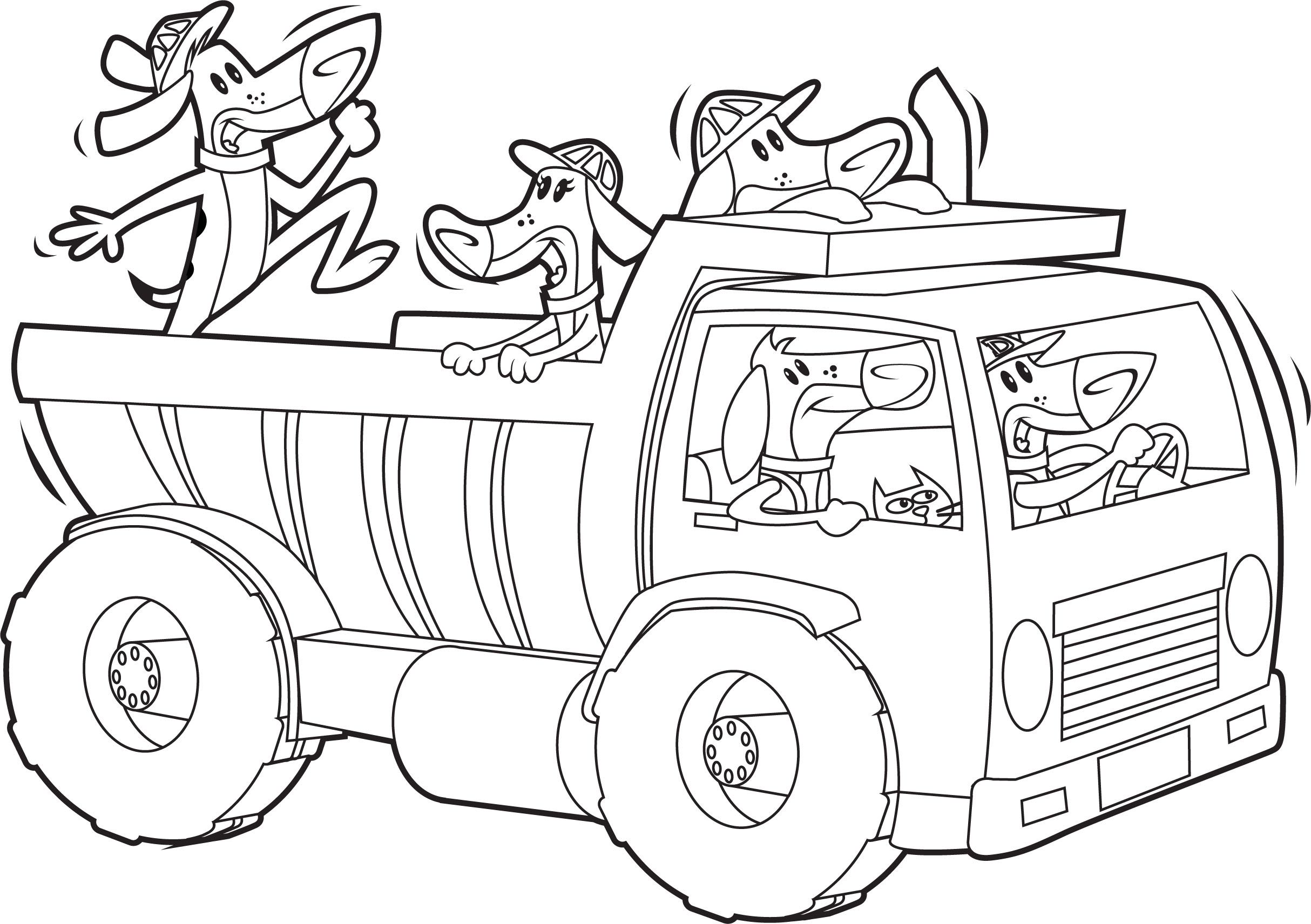 dump truck coloring pages