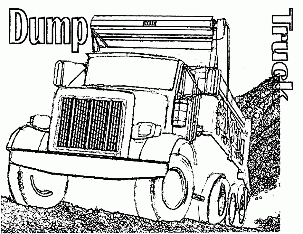 printable dump truck coloring pages