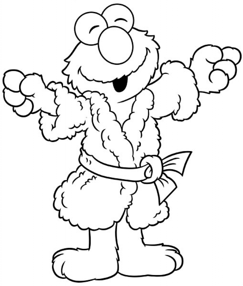 elmo printable coloring pages