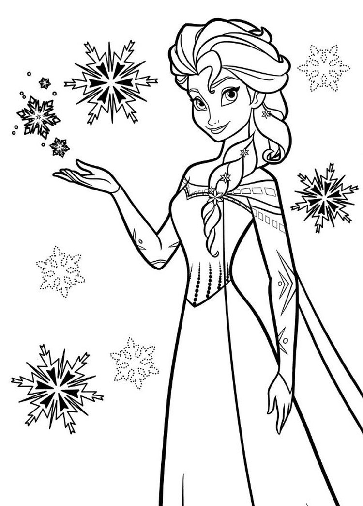 elsa printable coloring pages