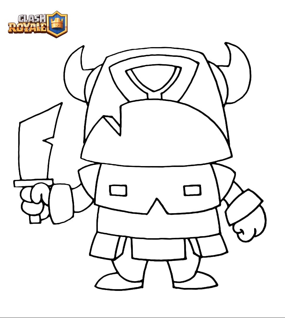 clash royale coloring pages mini pekka