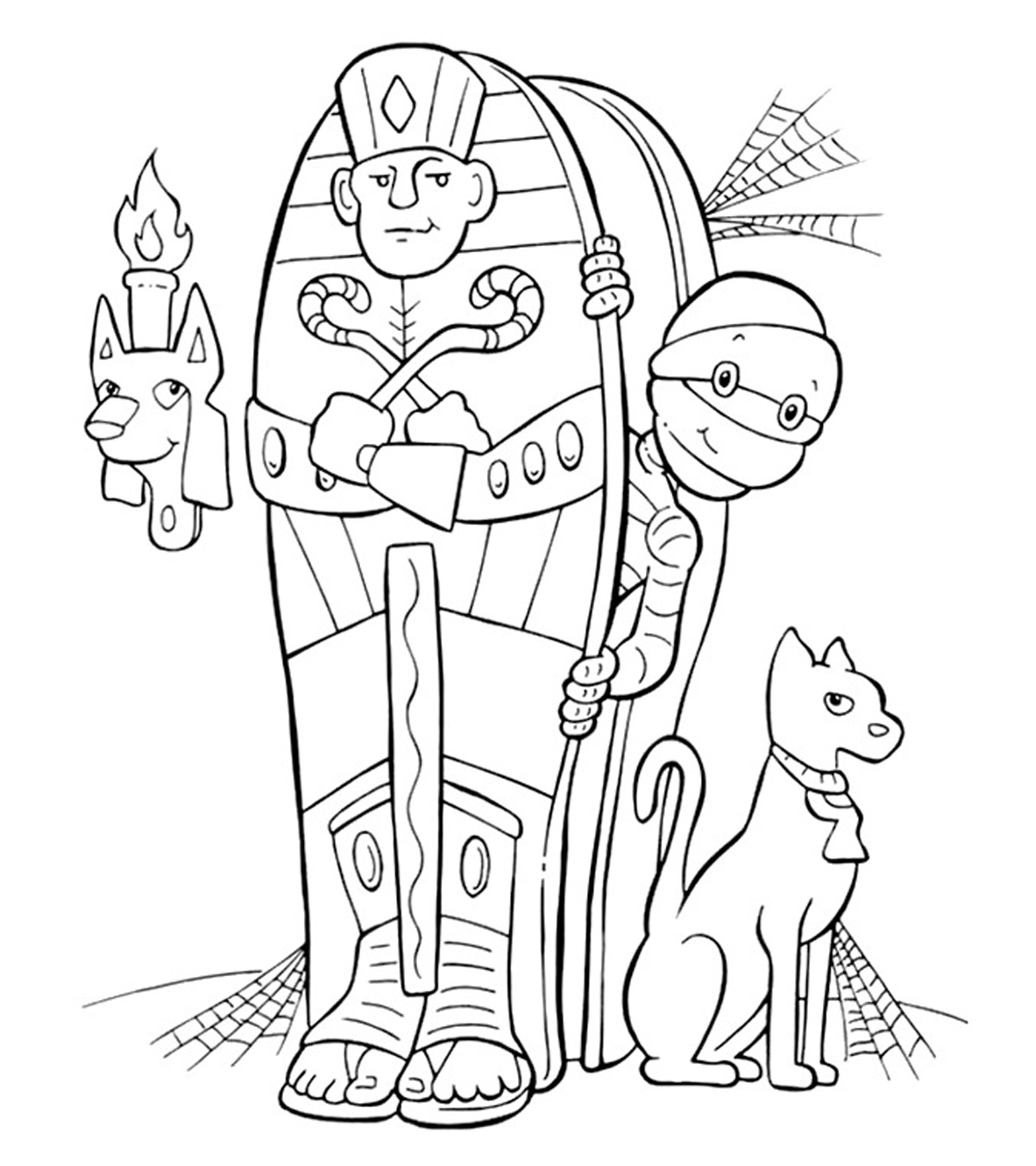 egyptian mummy coloring pages