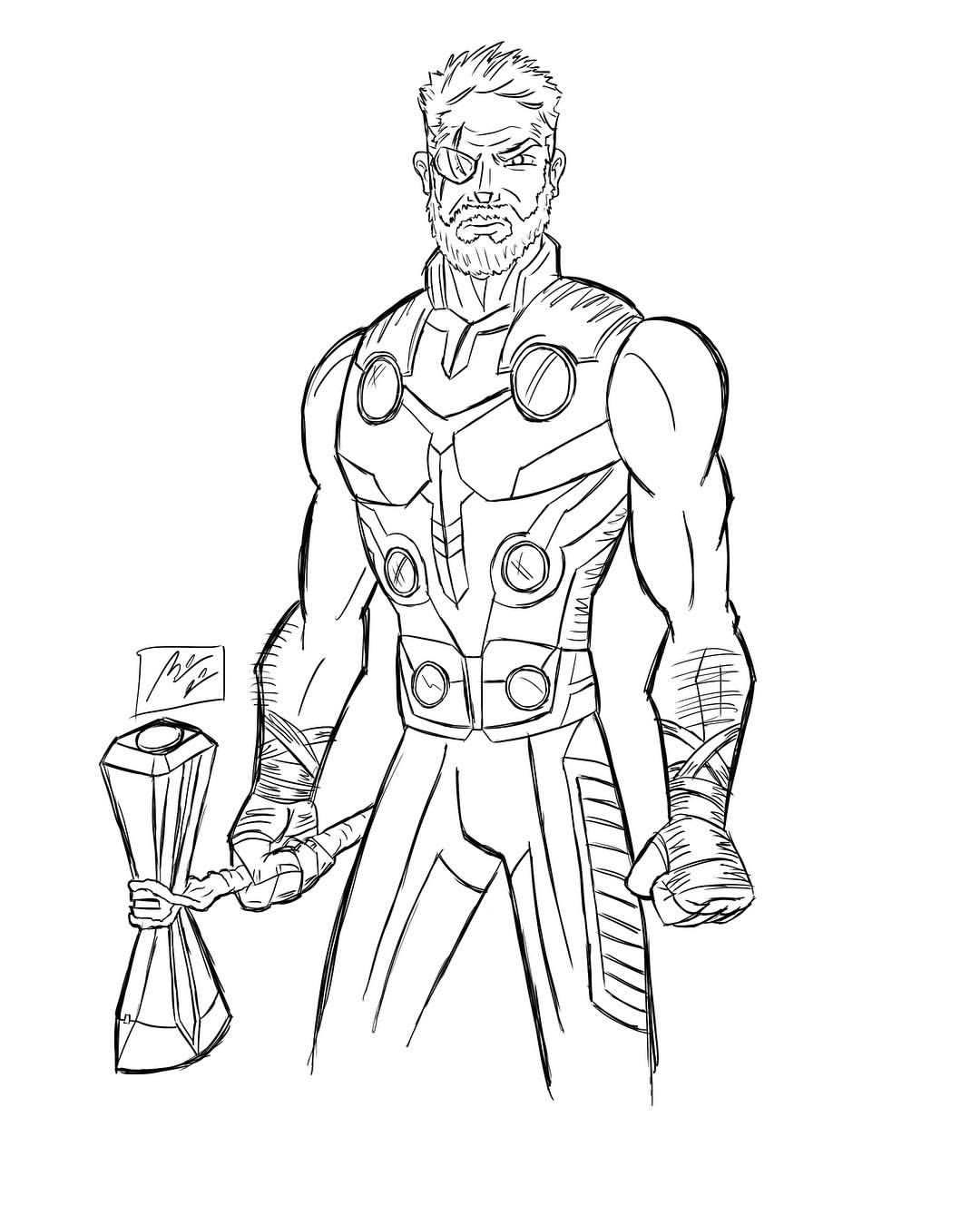 coloring pages avengers infinity war