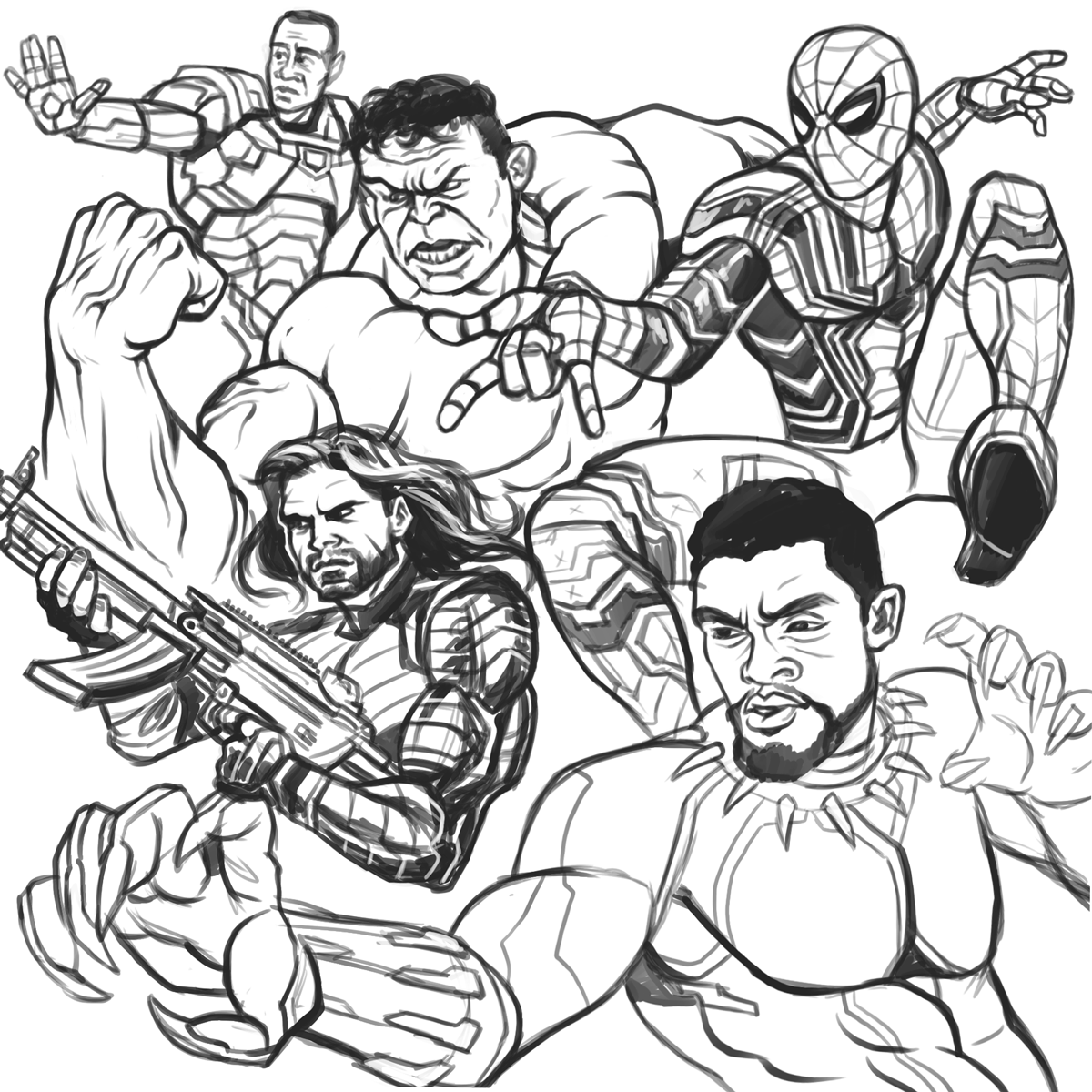 infinity war coloring pages