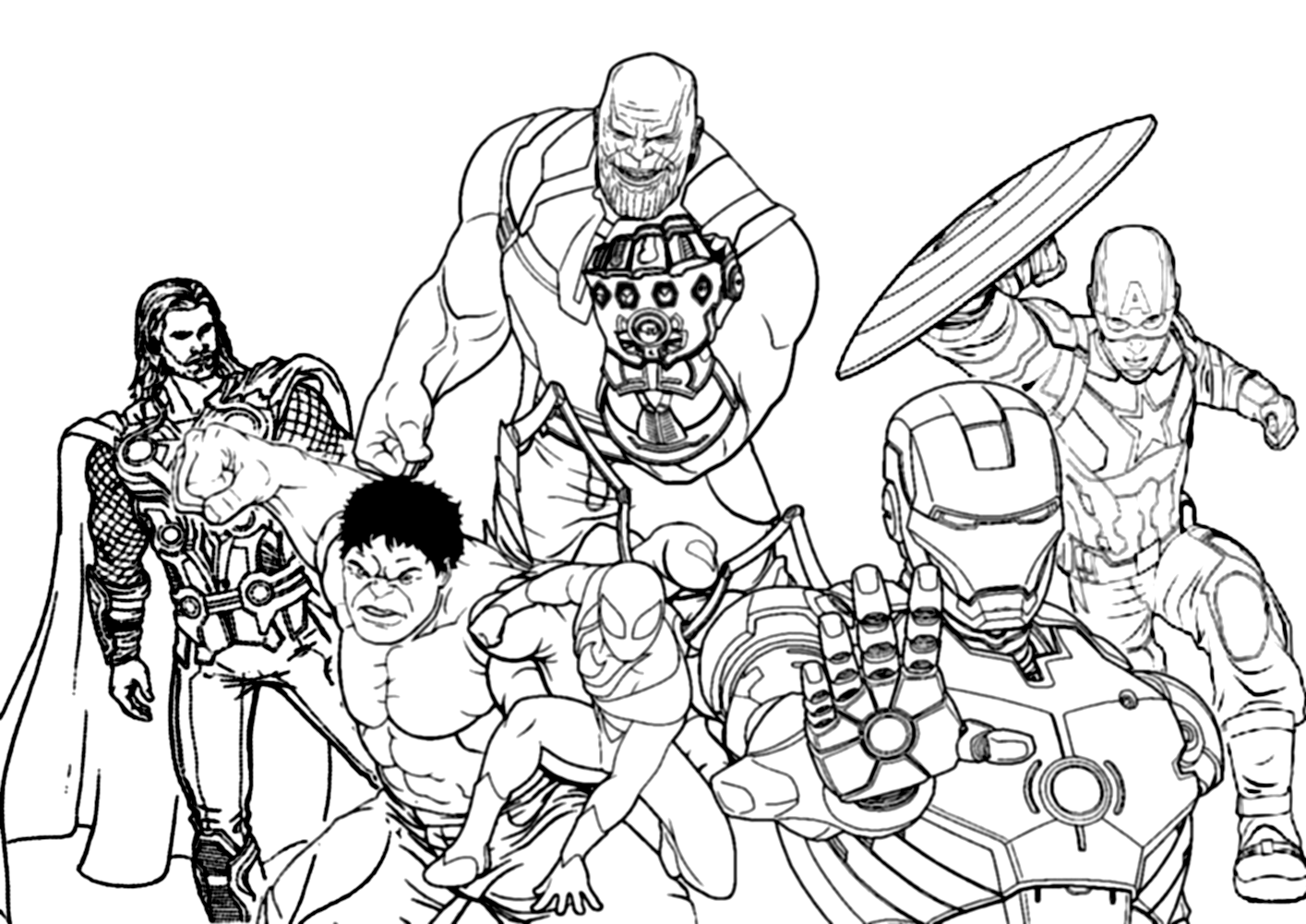 marvel infinity war coloring pages