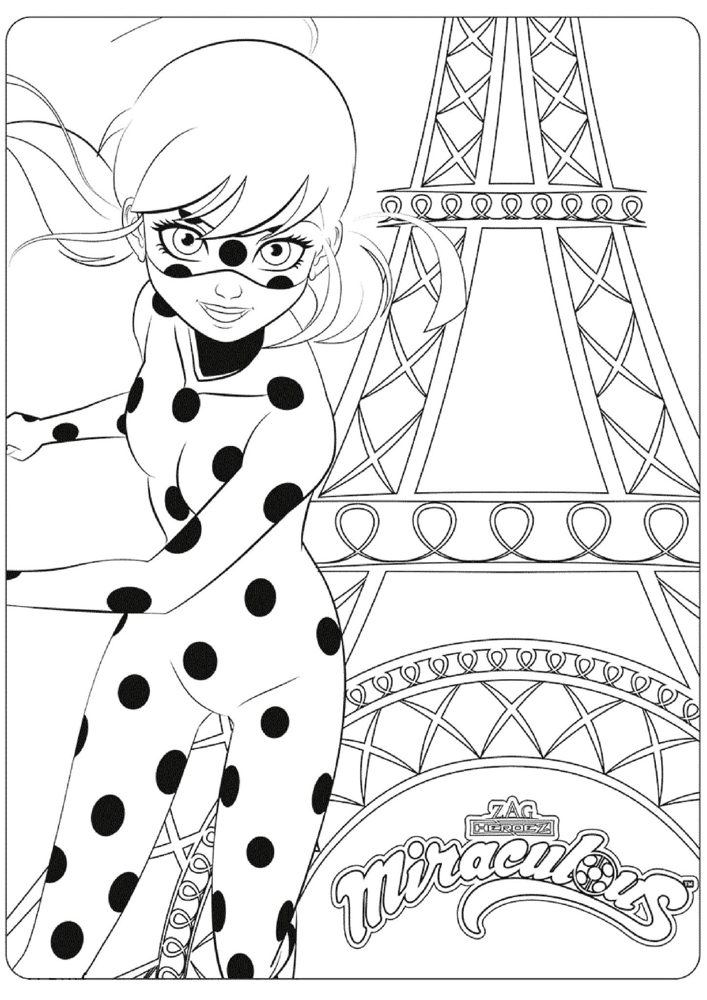 miraculous ladybug and cat noir coloring pages