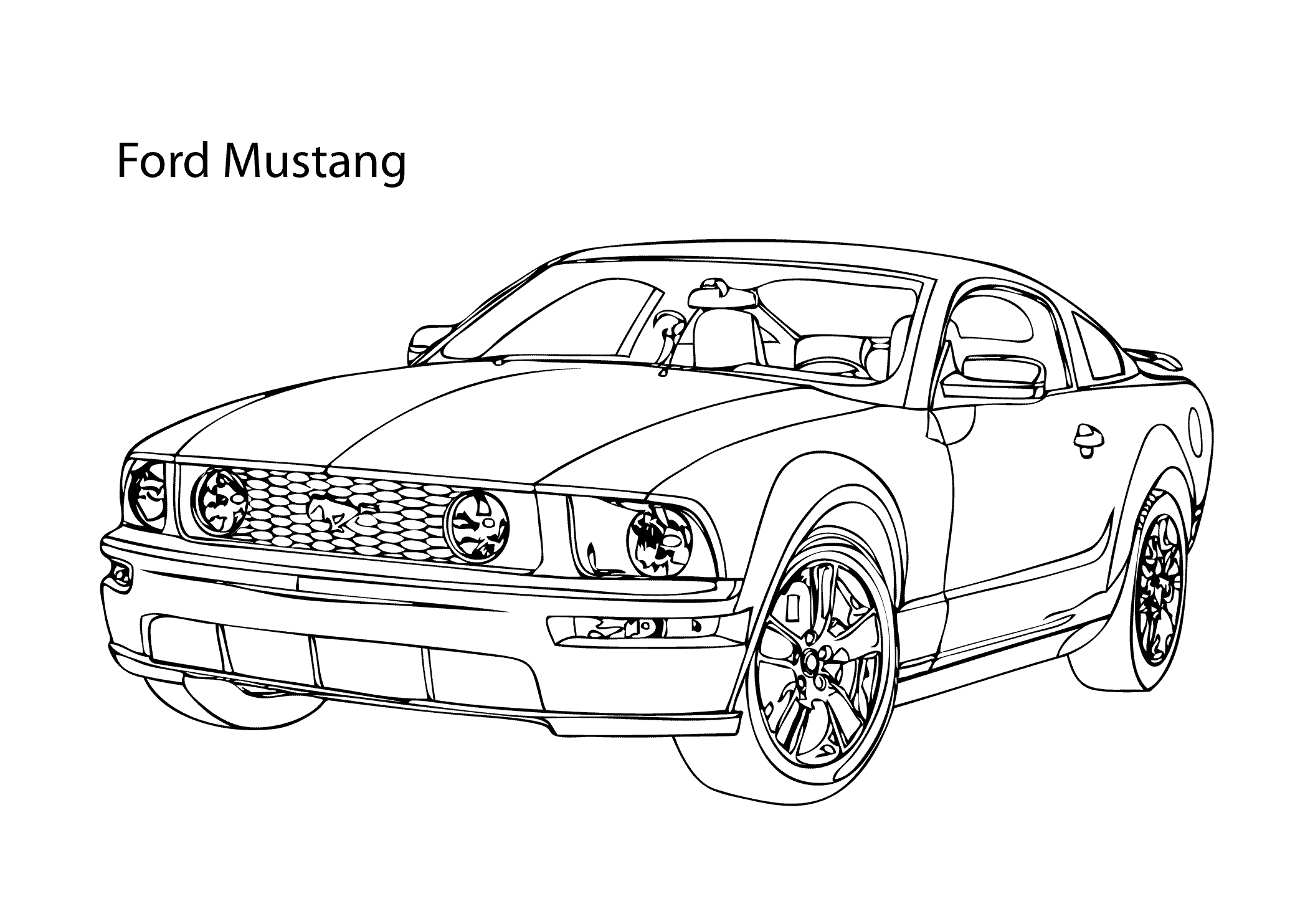 ford mustang coloring pages