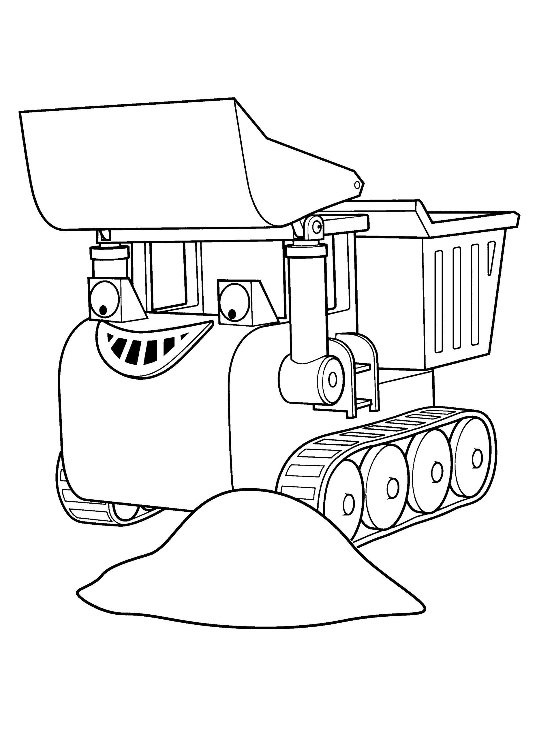 bob the builder coloring pages scoop