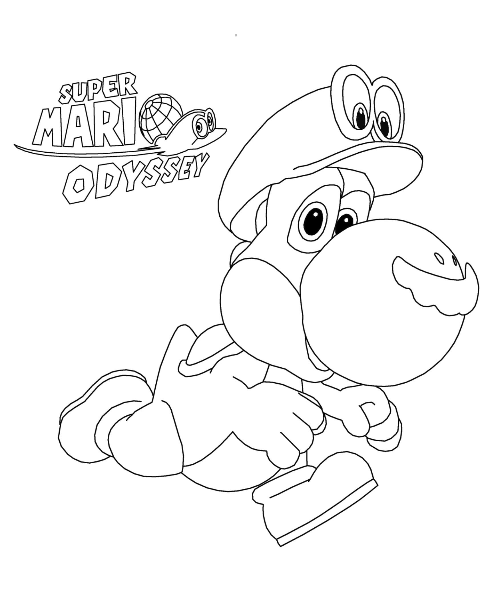 mario odyssey coloring pages