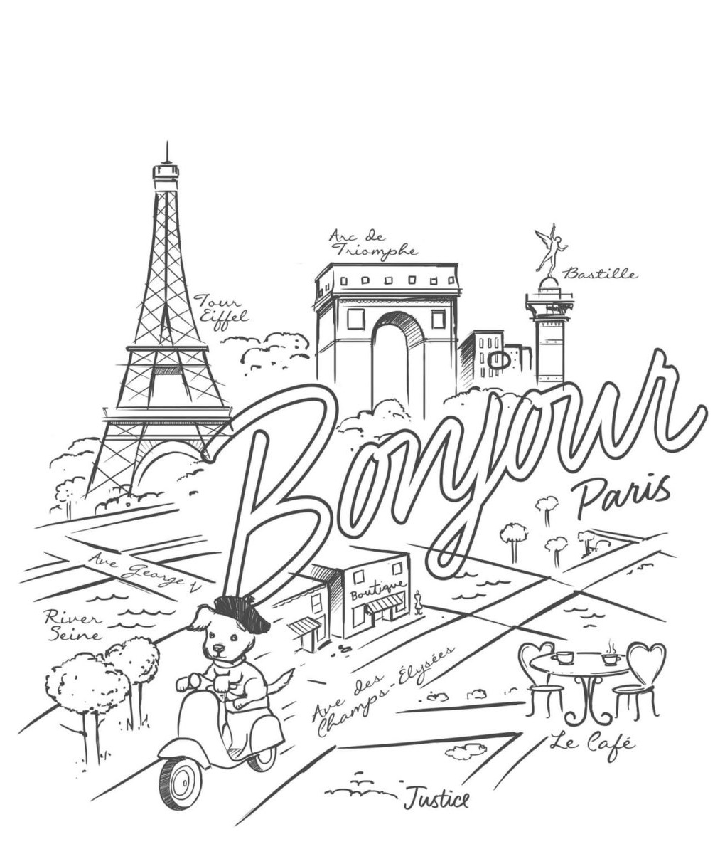 paris coloring pages free