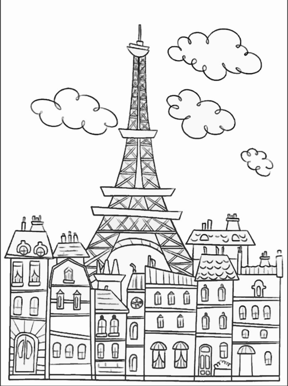 paris coloring pages