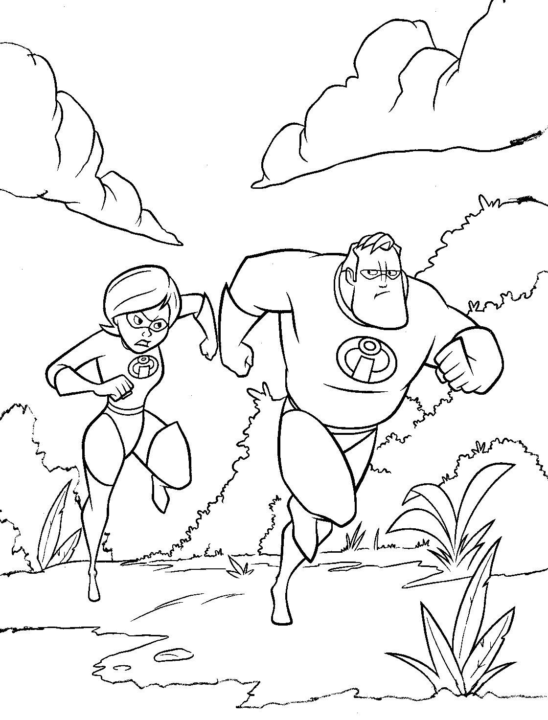 coloring pages the incredibles