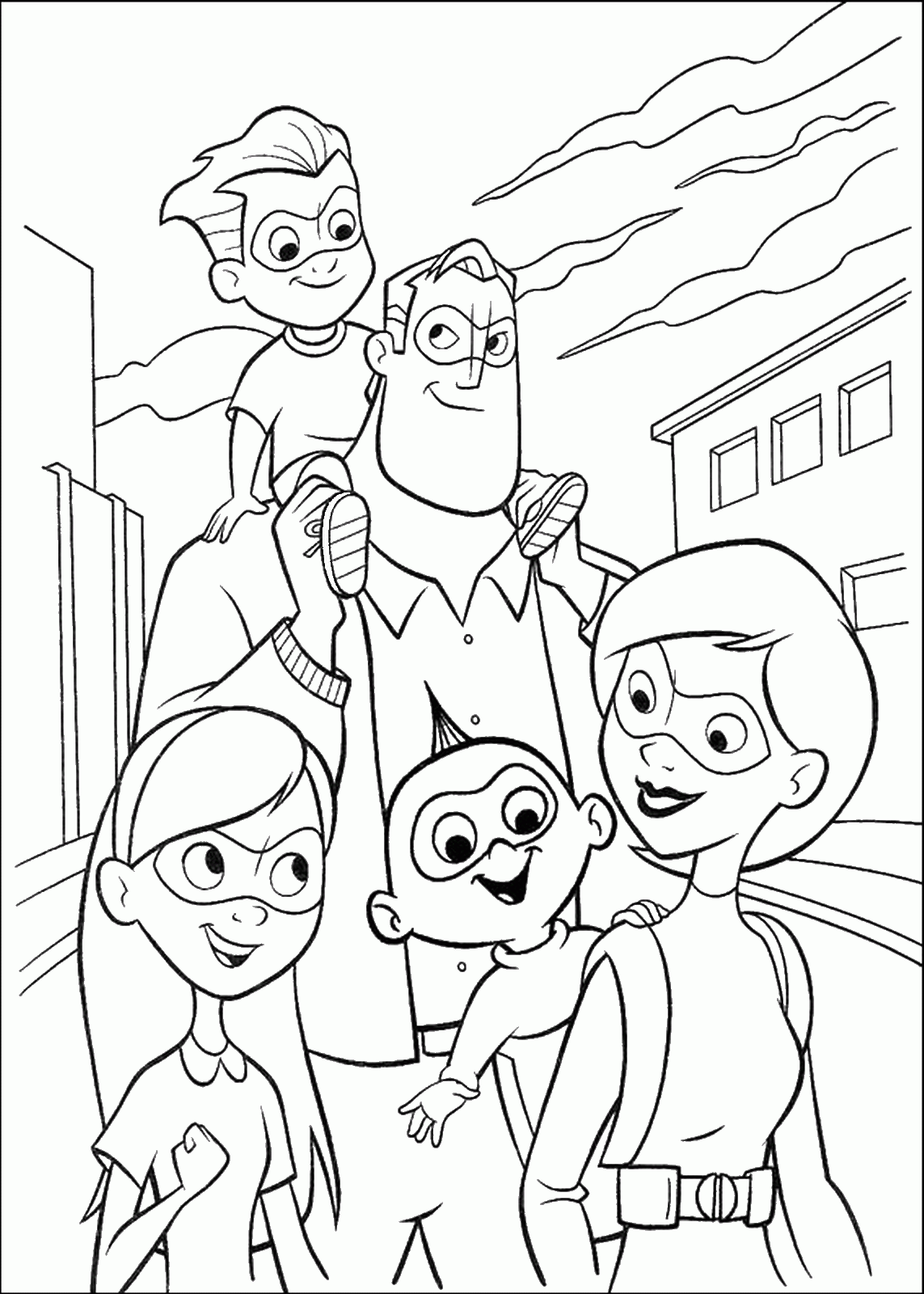 the incredibles coloring pages