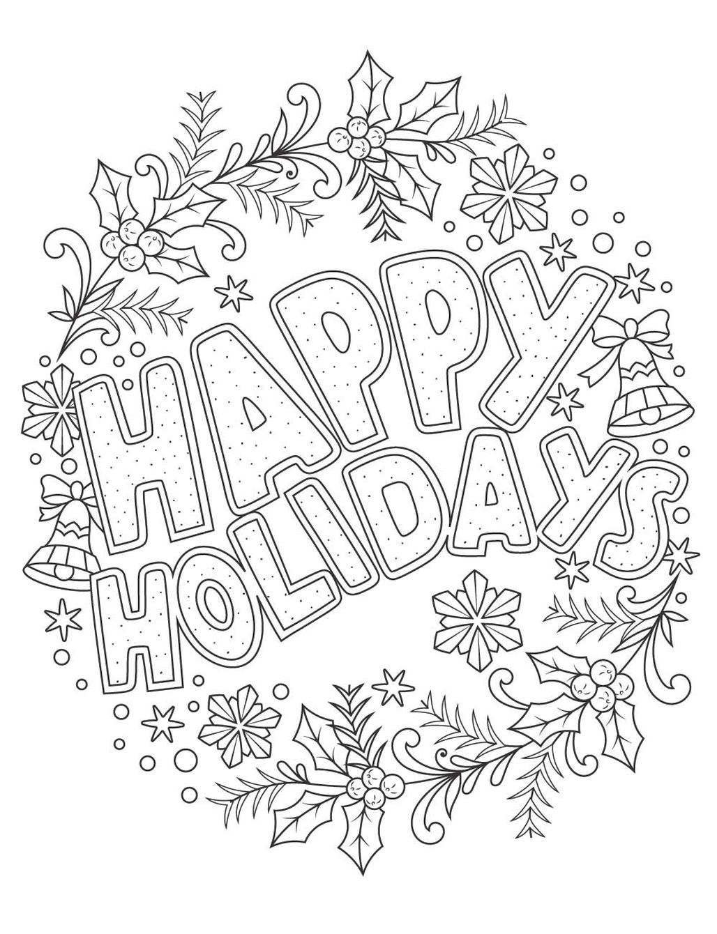 holiday coloring pages for adults