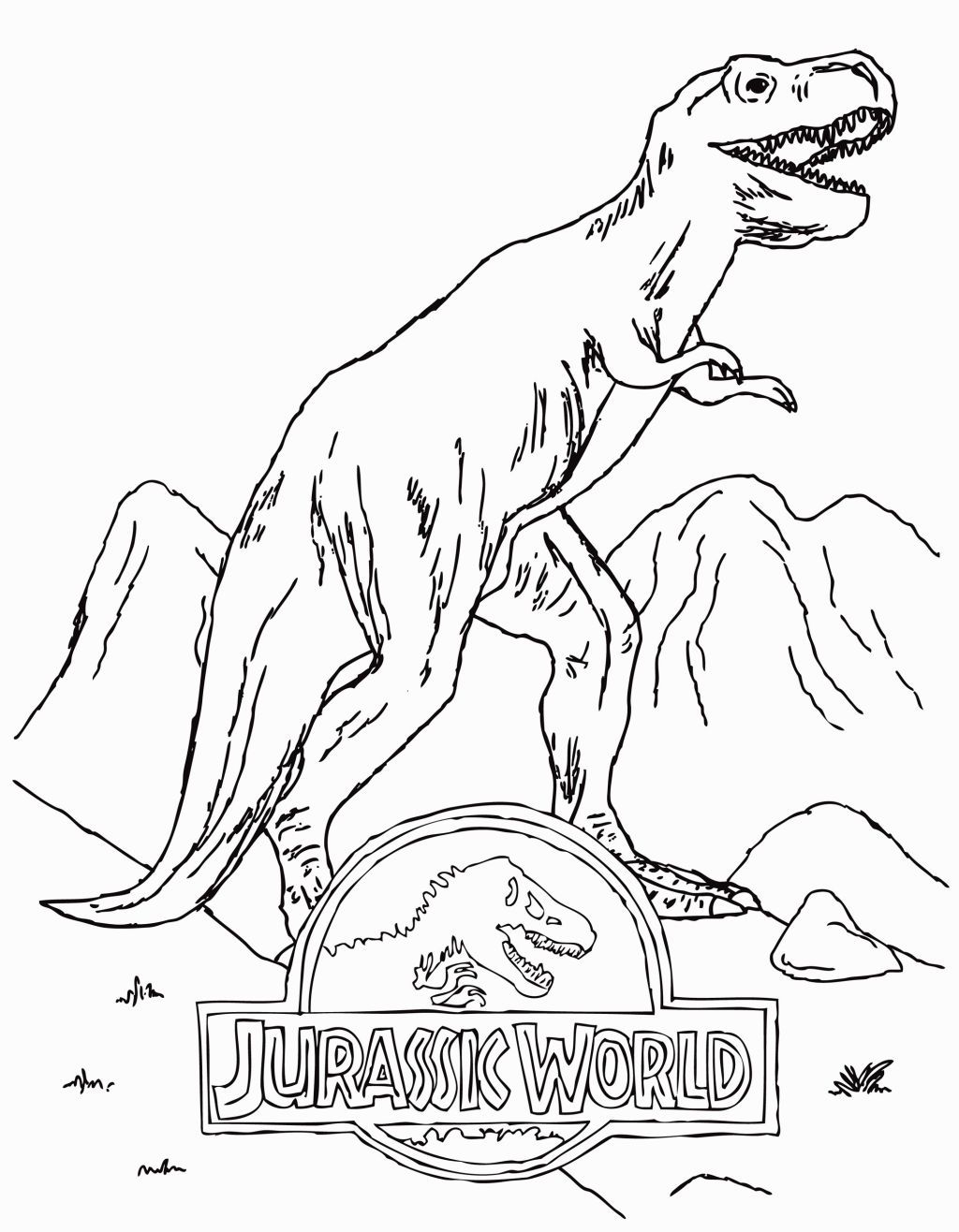 jurassic world coloring pages