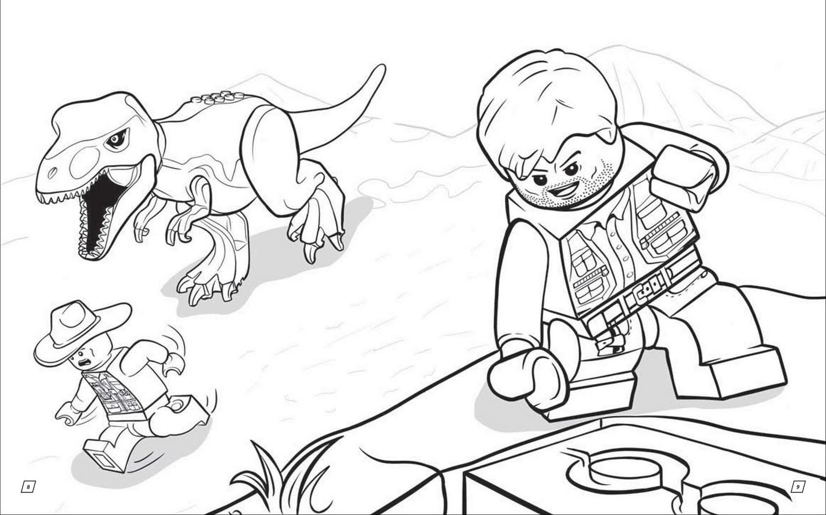 jurassic world lego coloring pages