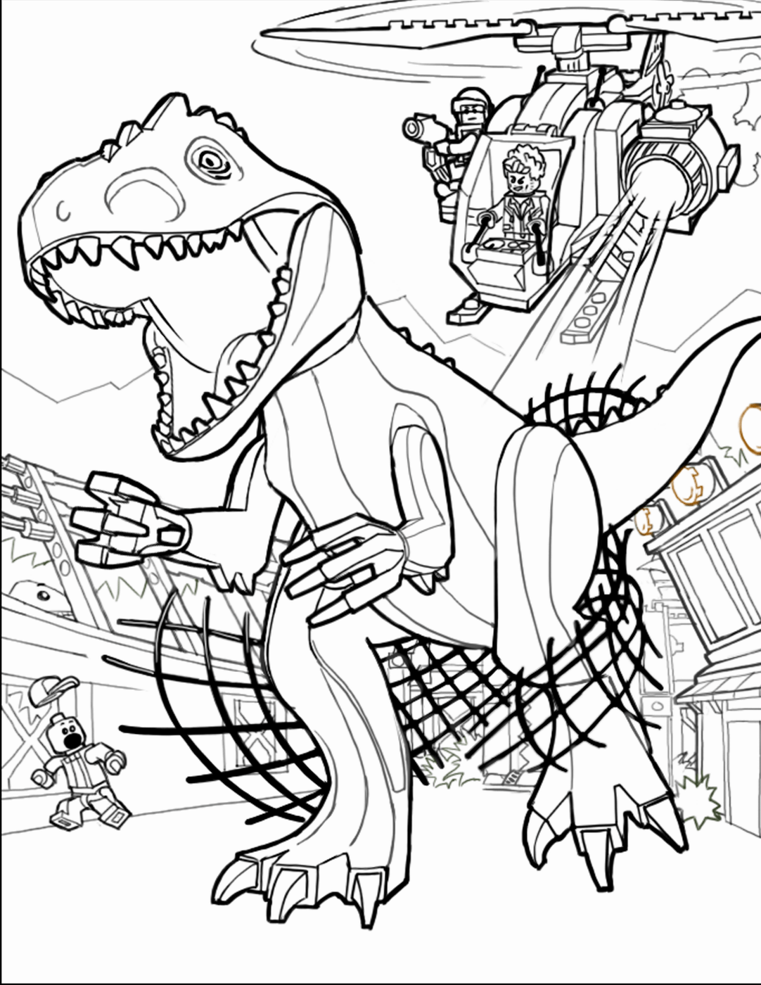 lego jurassic world coloring pages