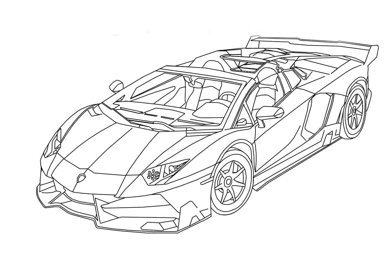 coloring pages of a lamborghini