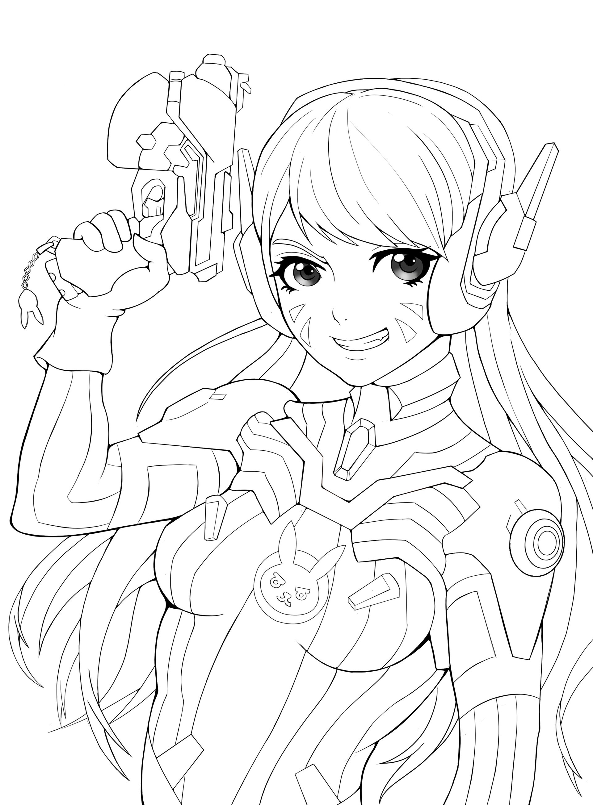 coloriage overwatch contemporain en ligne artstation overwatch dva fan art alvin tan