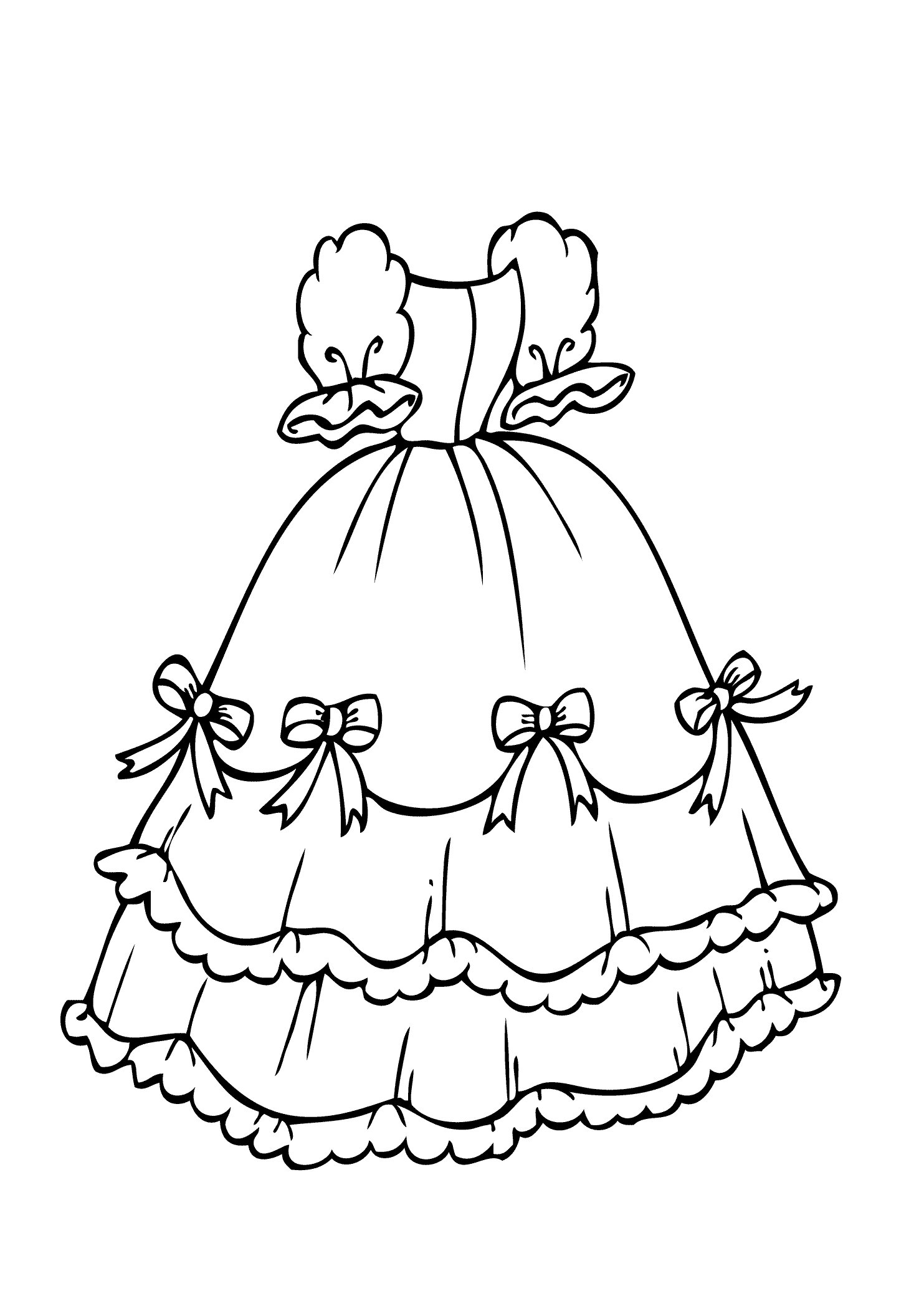 printable dress coloring pages