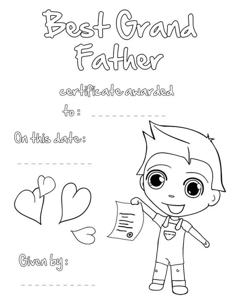 fathers day coloring pages for grandpa