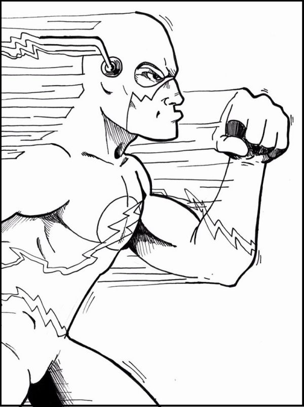 flash superhero coloring pages