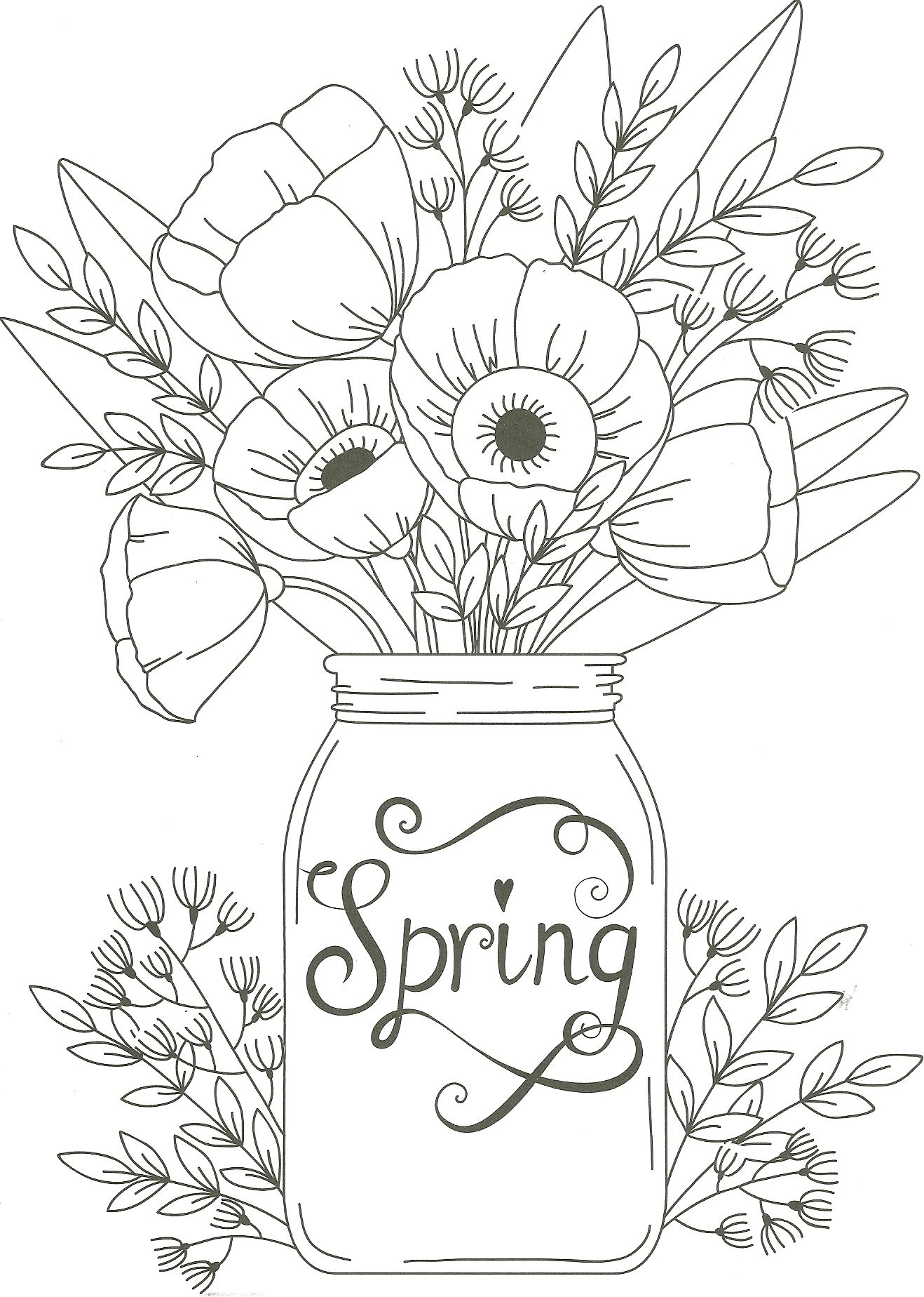 floral design coloring pages